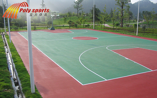 塑胶篮球场建设