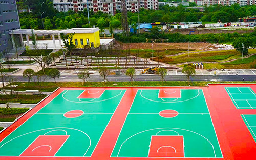 硅pu塑胶篮球场