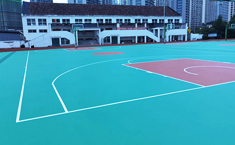 塑胶篮球场图片