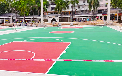 小区篮球场建设